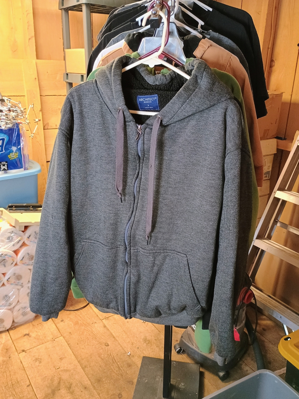 Architect® Gray Zip-Up Hooded Sweatshirt Bin 32